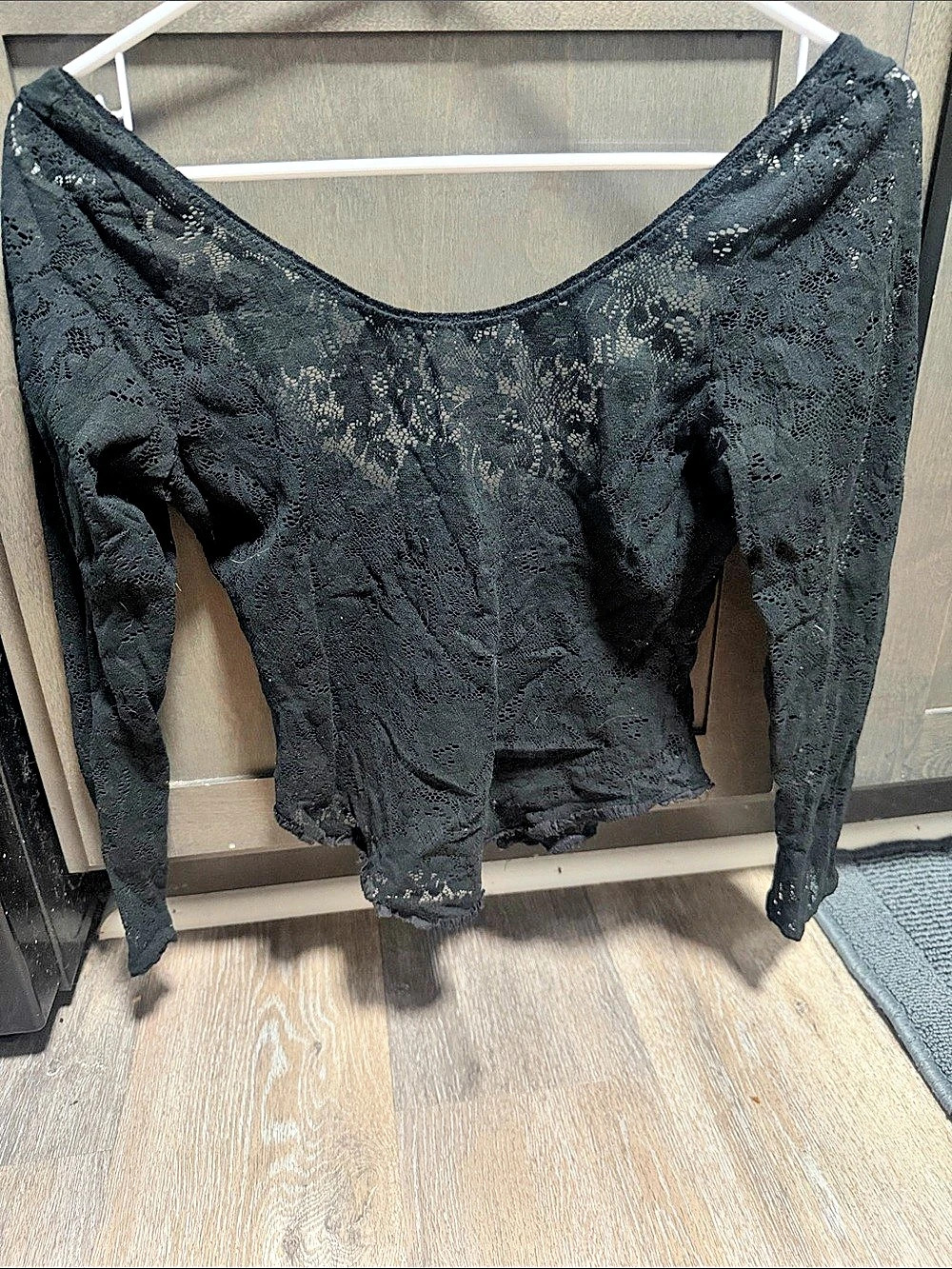 Black Long Sleeve Lace Top